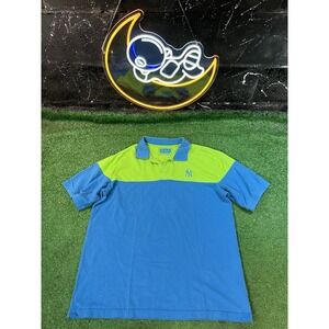 Red Jacket New York Yankees Polo Shirt Green/Blue Men's Medium Embroidered Logo